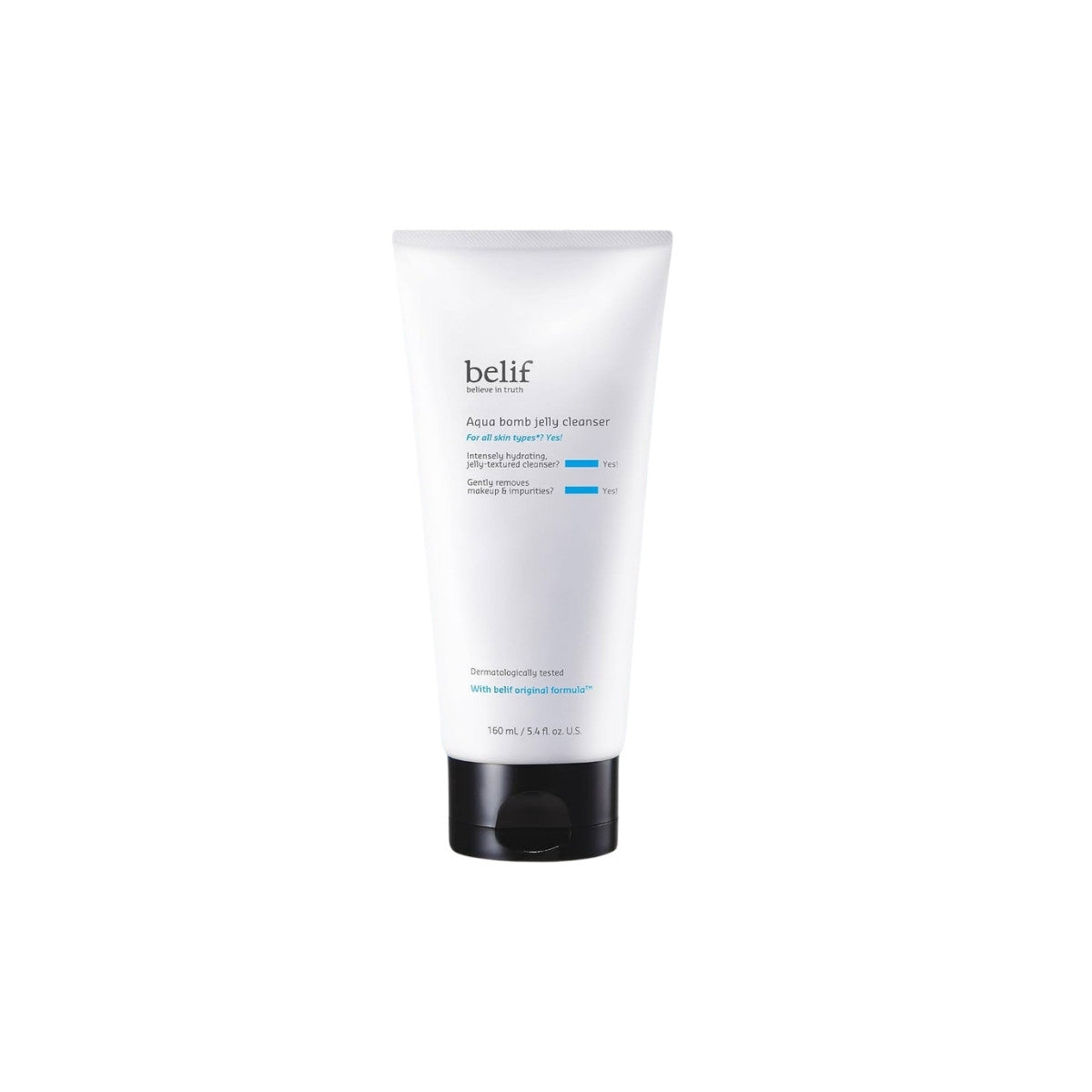 belif Aqua Bomb Jelly Cleanser – Large 160ml ultra-hydrating daily facial wash infused with Lady’s Mantle and Napiers Aqua Formula available at Atelier De Glow UK.