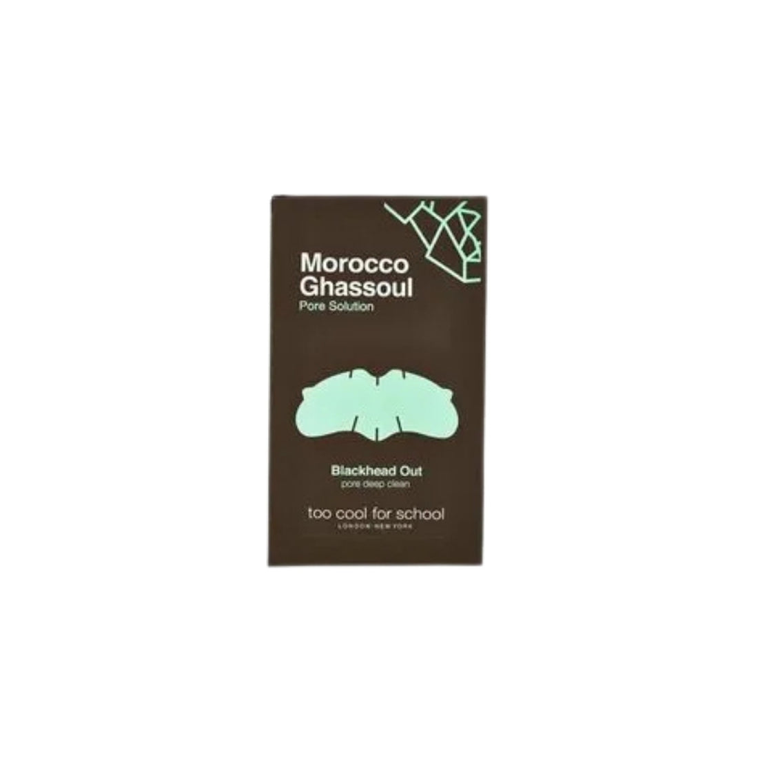 Too Cool For School Morocco Ghassoul Blackhead Out nose patch – mineral-rich clay pore treatment for extracting blackheads and purifying the nose area available at Atelier De Glow UK.