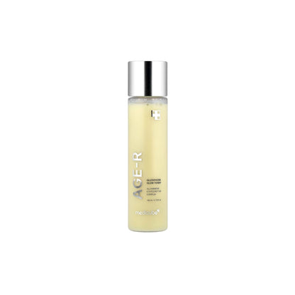 Medicube AGE-R Glutathione Glow Toner – 140ml biphasic dual-layer milky toner with 99.2% pure Glutathione and Peptides available at Atelier De Glow UK.