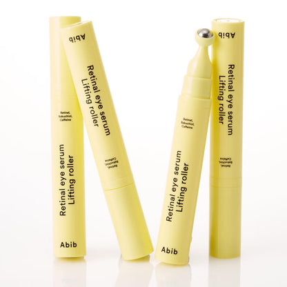 Abib Retinal Eye Serum Lifting Roller for targeting fine lines, wrinkles, and loss of firmness around the delicate eye area from Atelier De Glow UK.