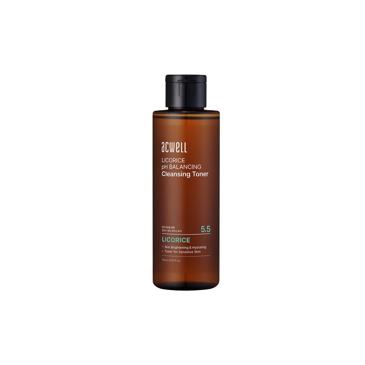 ACWELL Licorice pH Balancing Cleansing Toner – 150ml Korean brightening toner with 10% Licorice Root Water available at Atelier De Glow UK.