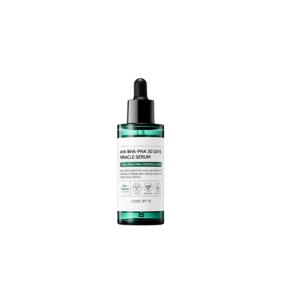 SOME BY MI AHA.BHA.PHA 30 Days Miracle Serum 50ml – exfoliating facial serum with tea tree extract for acne-prone skin available at Atelier De Glow UK.
