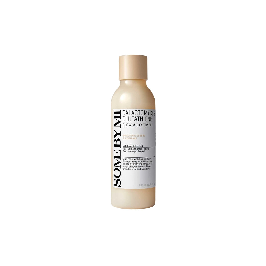 Some By Mi Galactomyces Glutathione Glow Milky Toner 200ml – brightening and smoothing facial toner with Galactomyces ferment and glutathione for radiant skin available at Atelier De Glow UK.