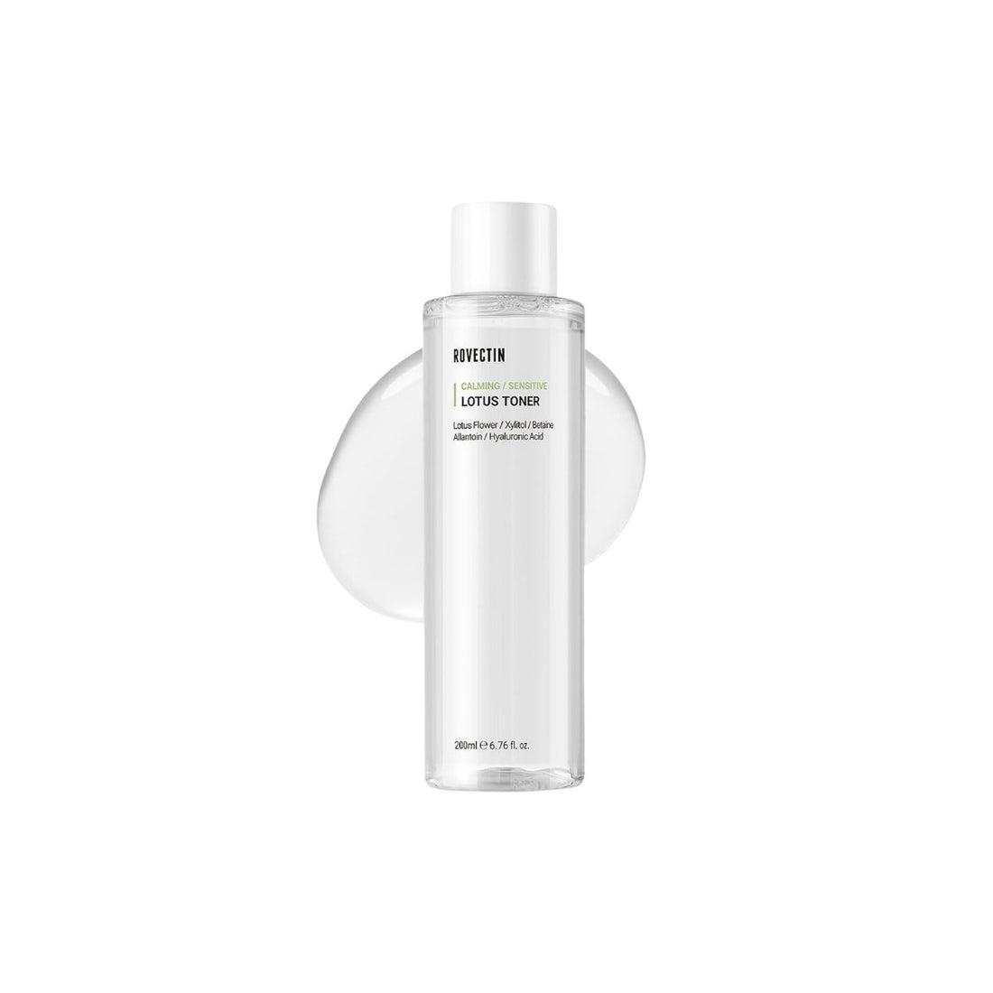 ROVECTIN Calming Sensitive Lotus Toner – 200ml Korean soothing toner with 36% Lotus Flower Extract and Aquaxyl available at Atelier De Glow UK.
