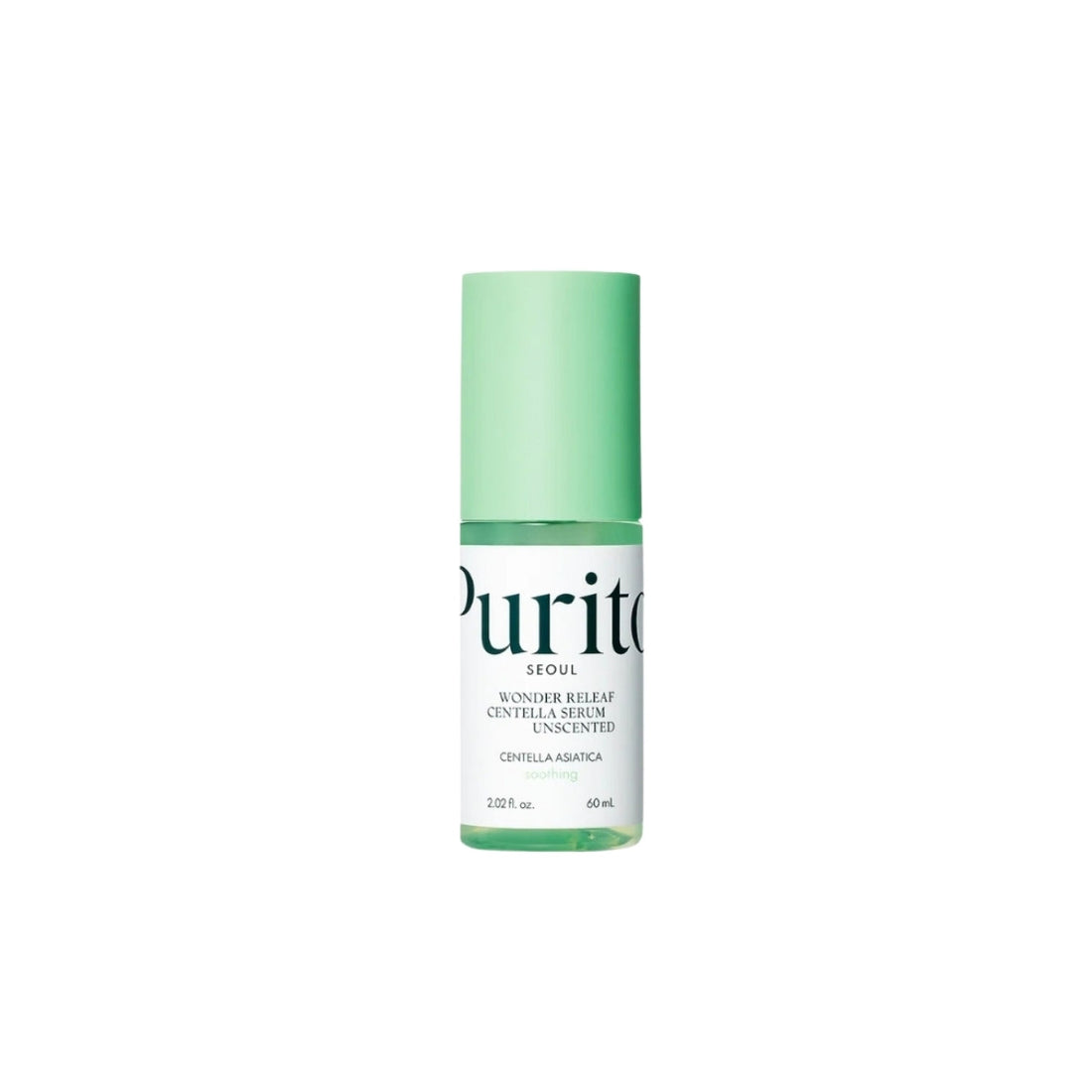 Purito SEOUL Wonder Releaf Centella Serum Unscented – 60ml Korean serum with Centella Asiatica, Peptides, and Ceramide available at Atelier De Glow UK.