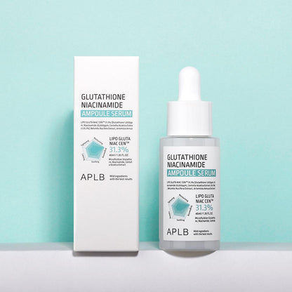 Lightweight, fast-absorbing APLB Glutathione Niacinamide Ampoule – Non-sticky Korean serum for instant glow and moisture-locking at Atelier De Glow UK.