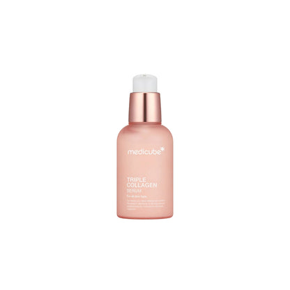 Medicube Triple Collagen Serum 4.0 – 55ml premium anti-aging serum formulated with 10,000 ppm Triple Collagen Complex, Niacinamide, and Hyaluronic Acid available at Atelier De Glow UK.