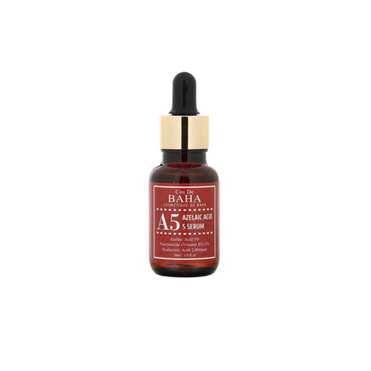 Cos De Baha Azelaic Acid 5% Serum (AZ) – 30ml daily soothing and brightening treatment in a pure Aloe Vera base available at Atelier De Glow UK.