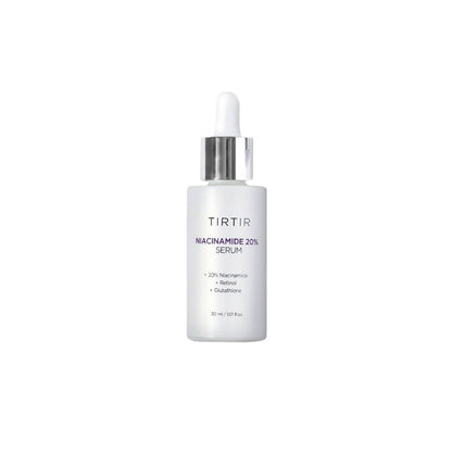 TIRTIR Niacinamide 20% Serum 30ml – high-potency brightening and pore-refining facial serum for clearer skin, available at Atelier De Glow UK.