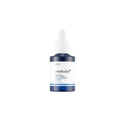 Medicube Zero Pore One Day Serum for minimizing stretched cheeks pores, removing nose blackheads, regulating oily t-zones, and smoothing rough skin textures from Atelier De Glow UK.