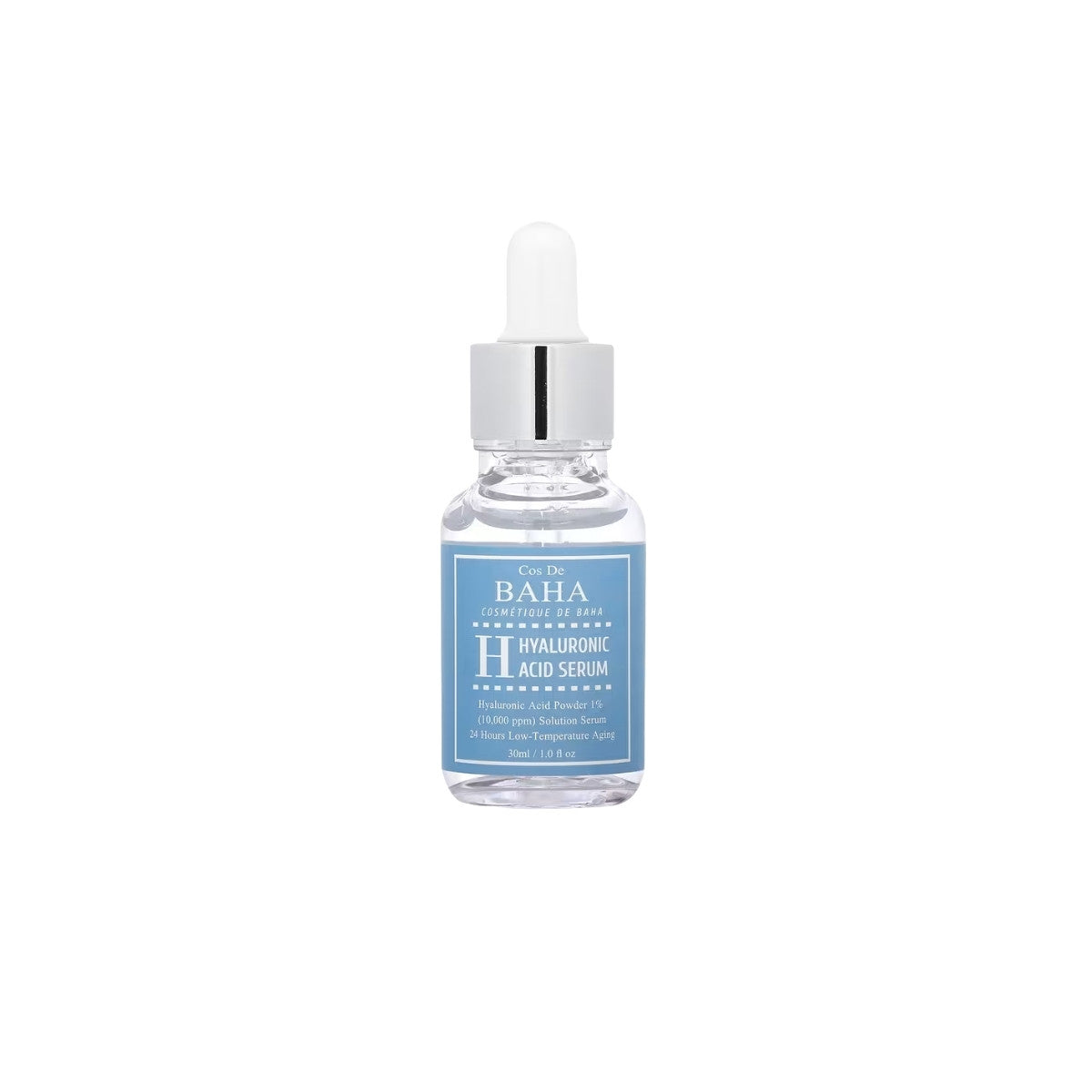 Cos De Baha Hyaluronic + B5 Serum (HP) – 30ml high-concentration 4% Panthenol and multi-weight Sodium Hyaluronate serum in an Aloe base available at Atelier De Glow UK.