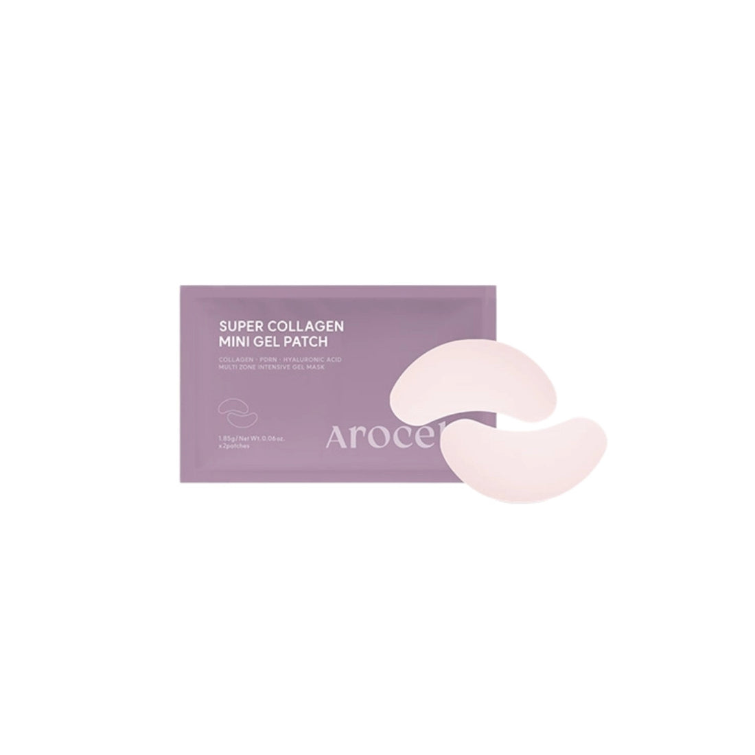 Arocell Super Collagen Mini Gel Patch – 2pcs professional Korean localized mask with 300Da low-molecular collagen available at Atelier De Glow UK.