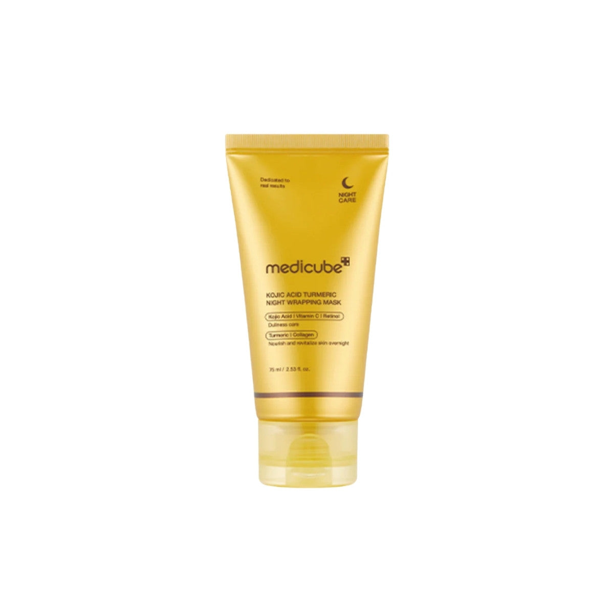 Medicube Kojic Acid Turmeric Night Wrapping Mask – 75ml peel-off overnight sleeping mask with encapsulated Kojic Acid and Turmeric Extract available at Atelier De Glow UK.