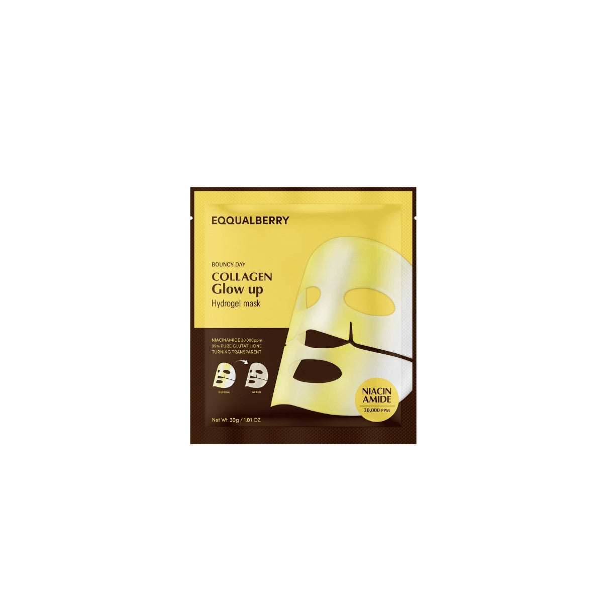 EQQUALBERRY Collagen Glow up Hydrogel Mask 1PC
