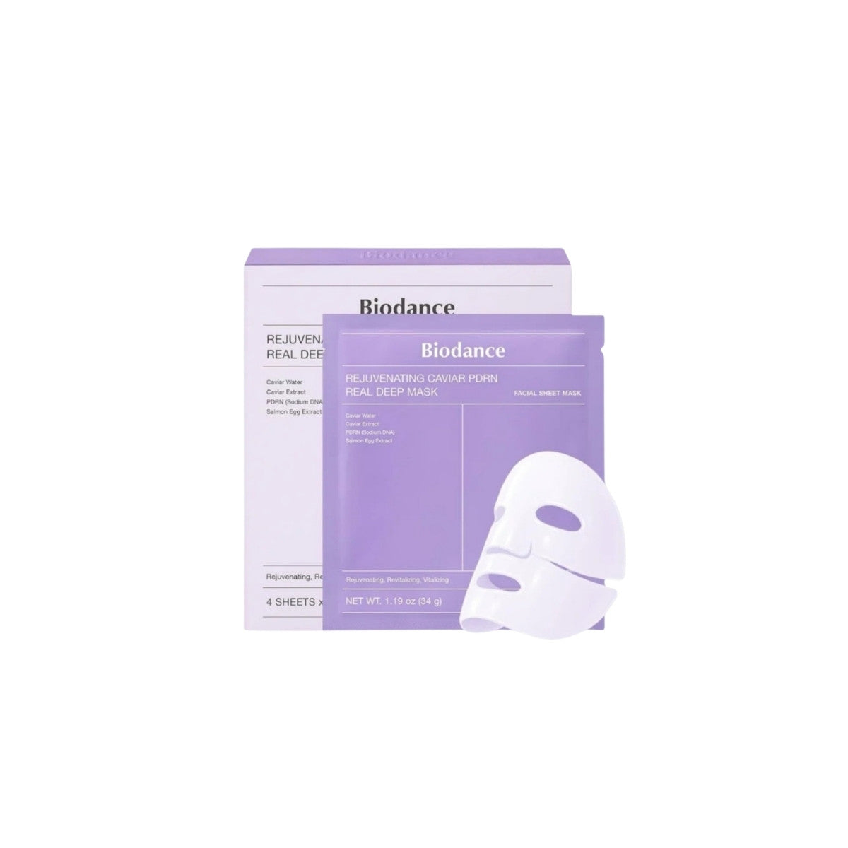 Biodance Rejuvenating Caviar PDRN Real Deep Mask – Korean hydrogel mask with Salmon DNA (PDRN) and Caviar Extract available at Atelier De Glow UK.