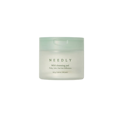 Needly Mild Cleansing Pad 60 count – gentle, no-rinse makeup remover and hydrating facial pad with panthenol and squalane, available at Atelier De Glow UK.