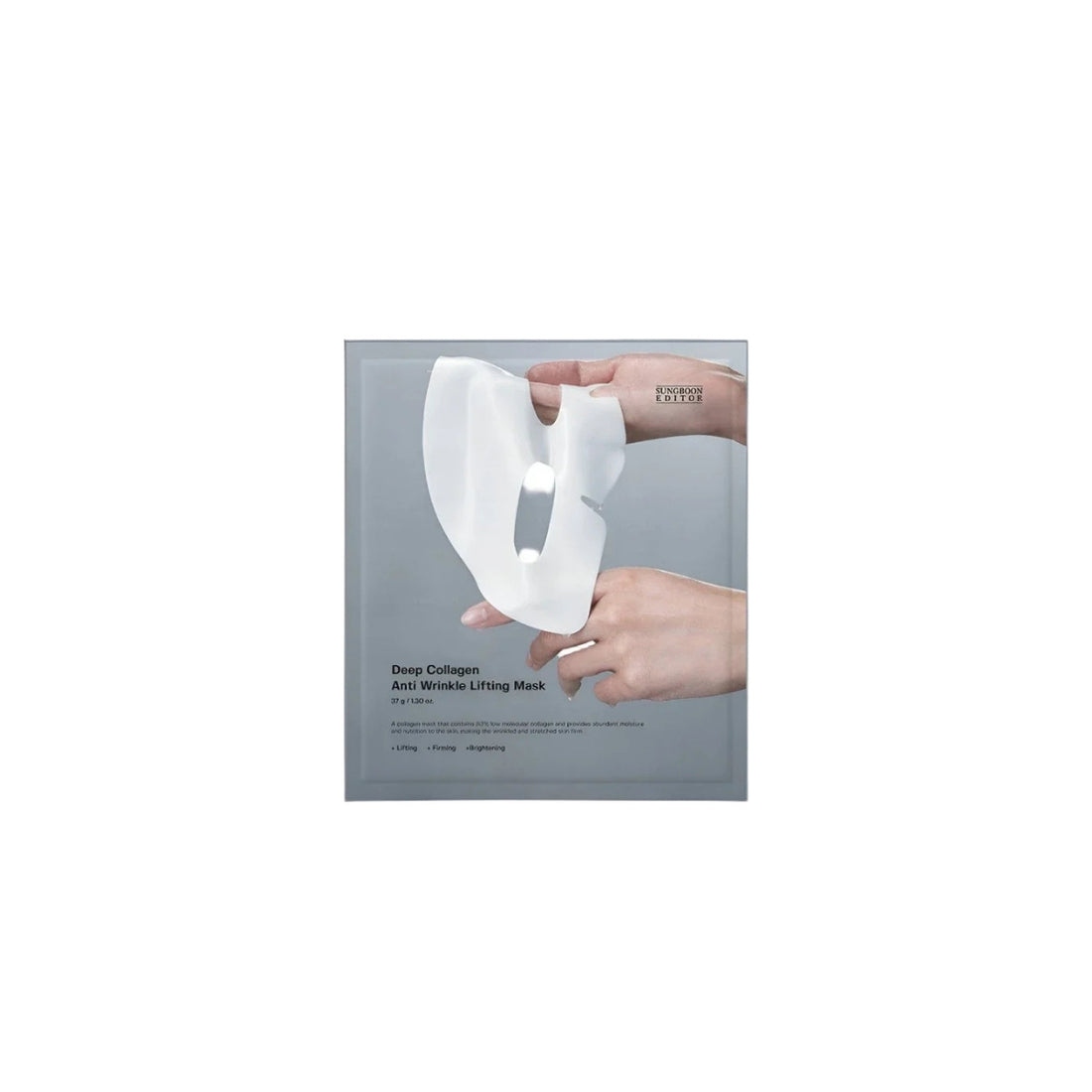SUNGBOON EDITOR Deep Collagen Anti-Wrinkle Lifting Mask – Pack of 300 Dalton low-molecular transdermal melting hydrogel lifting masks available at Atelier De Glow UK.