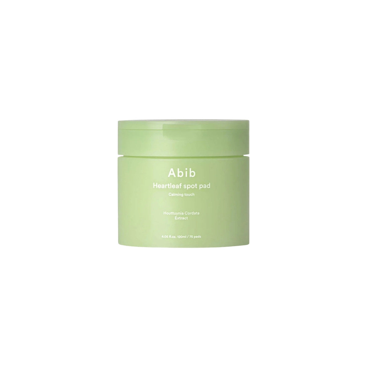 Abib Heartleaf Spot Pad Calming Touch – 80 Korean toner pads with 40,000ppm Heartleaf Extract available at Atelier De Glow UK.