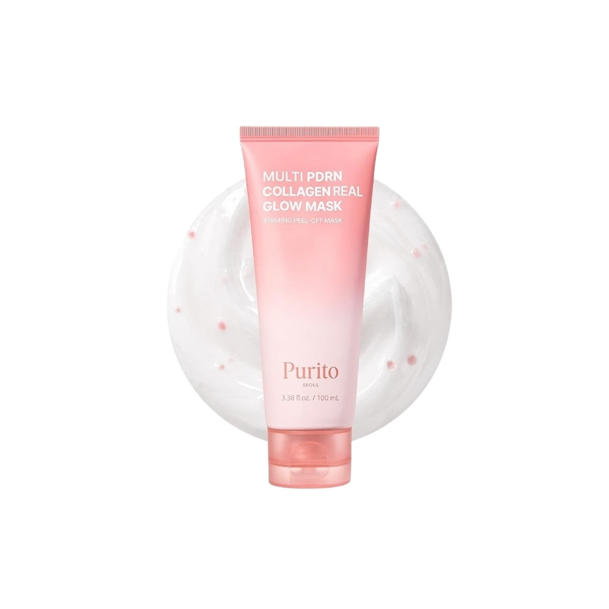 Purito SEOUL Multi PDRN Collagen Real Glow Mask – 100ml premium peel-off wrapping mask formulated with 54% Collagen Water, 99% pure Multi-PDRN, and Niacinamide available at Atelier De Glow UK.