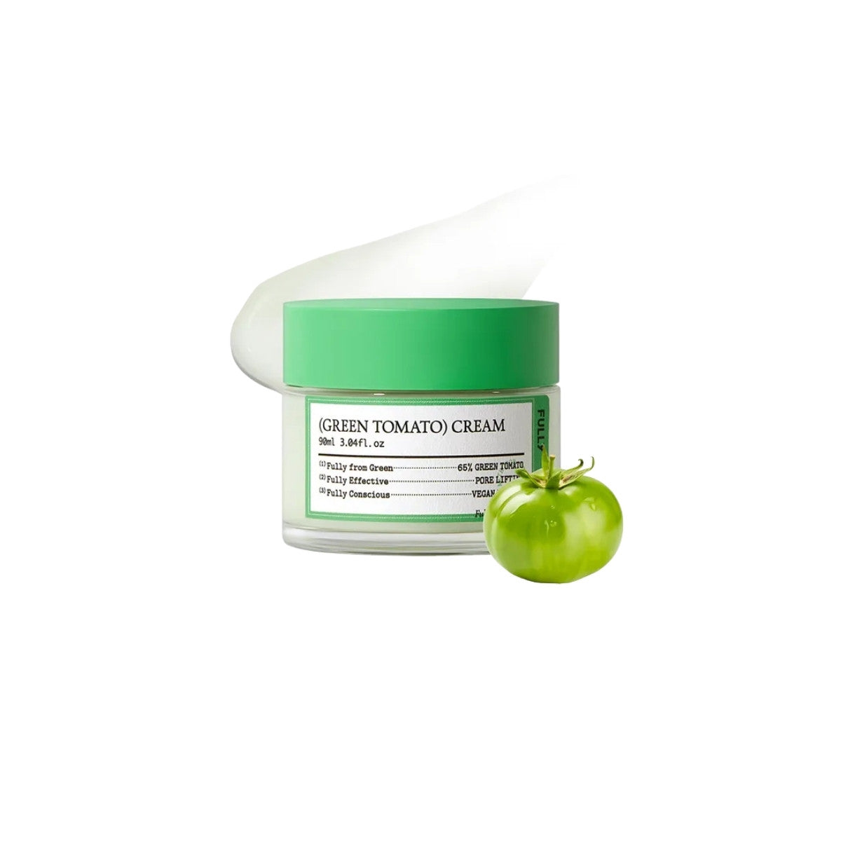 FULLY Green Tomato Cream – 90ml Korean pore-tightening moisturizer with Green Tomato Extract and Collagen available at Atelier De Glow UK.