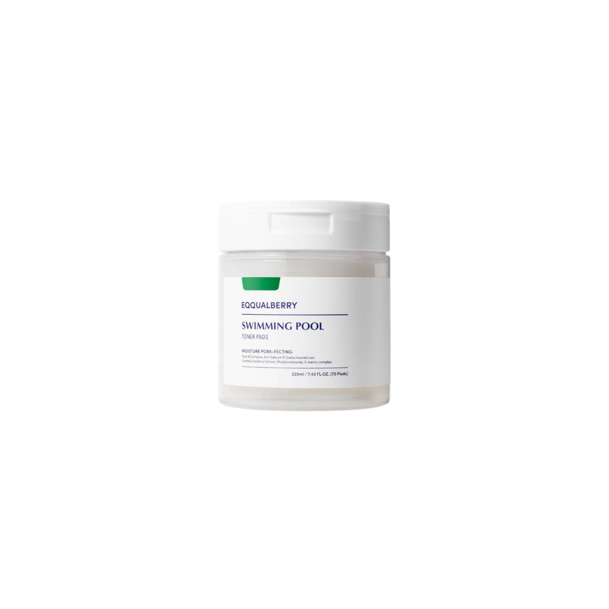 EQQUALBERRY Swimming Pool Toner Pads – 70EA large-capacity pads with Protease enzymes and Sea Water available at Atelier De Glow UK.