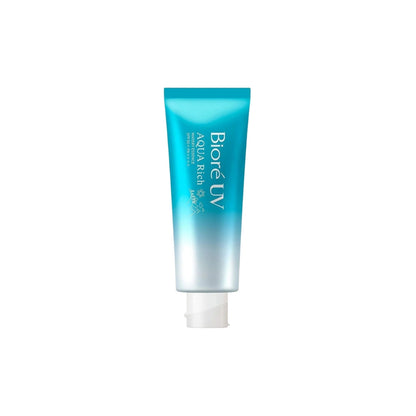 Biore UV Aqua Rich Watery Essence Sunscreen – Original Japanese SPF50+ PA++++ lightweight sun protection infused with Hyaluronic Acid and Royal Jelly available at Atelier De Glow UK.