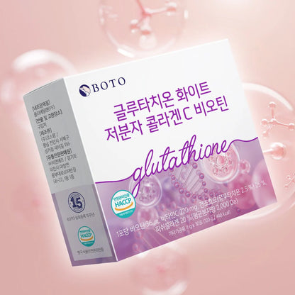 BOTO supplement for dark spots, dullness, and thinning hair – Advanced brightening and strengthening formula with Glutathione from Atelier De Glow UK.