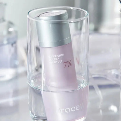 Arocell 7X Ampoule for treating severe loss of elasticity, deep nasolabial folds, and skin thinning – Advanced Korean structural lift from Atelier De Glow UK.