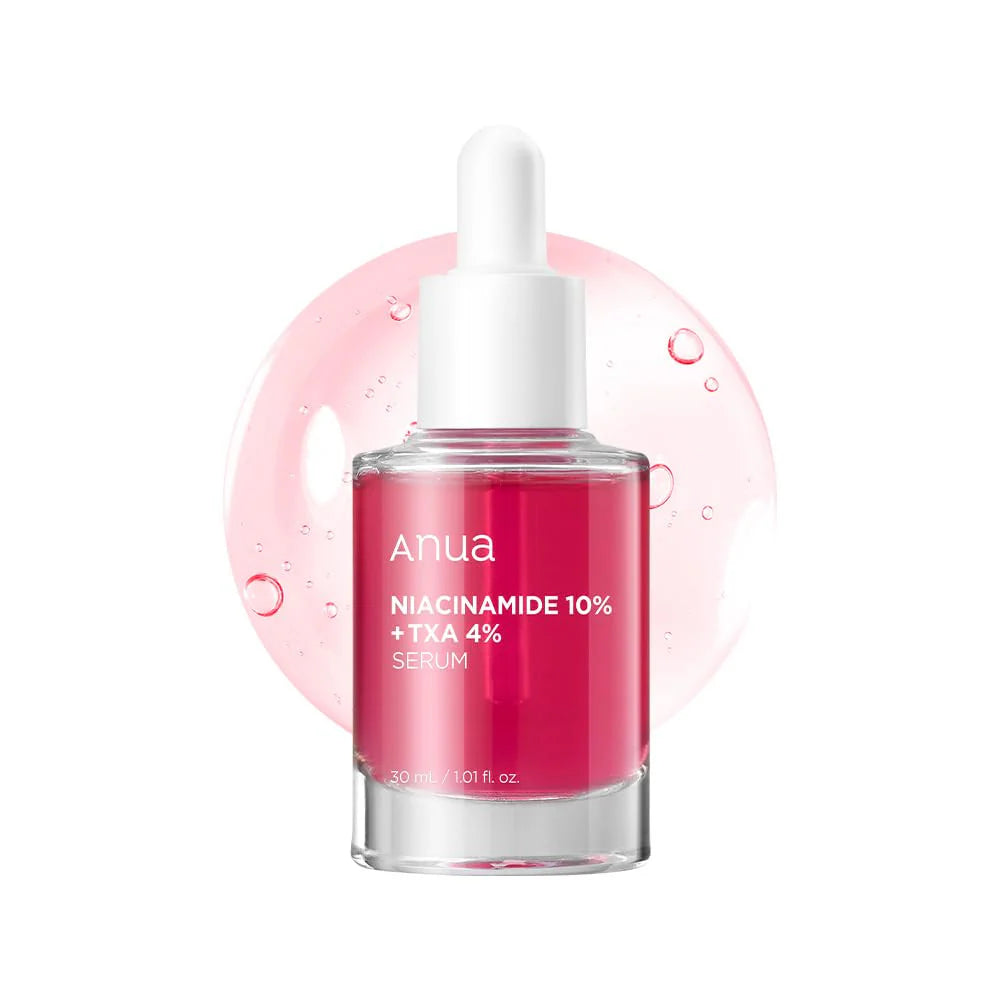 Anua Niacinamide 10% + TXA 4% Dark Spot Correcting Serum – 30ml clinical hyperpigmentation treatment available at Atelier De Glow UK.