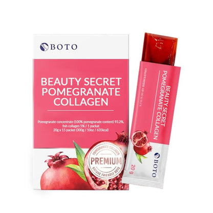 Boost your inner glow with BOTO Pomegranate Collagen Jelly. Low-molecular fish collagen for skin elasticity. Shop BOTO at Atelier De Glow UK.