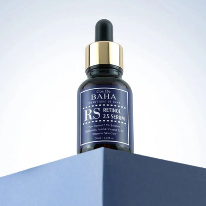 Cos De Baha Retinol for deep static age lines, stubborn sun spots, acne textural scars, and loss of facial elasticity – Targeted elixir from Atelier De Glow UK.