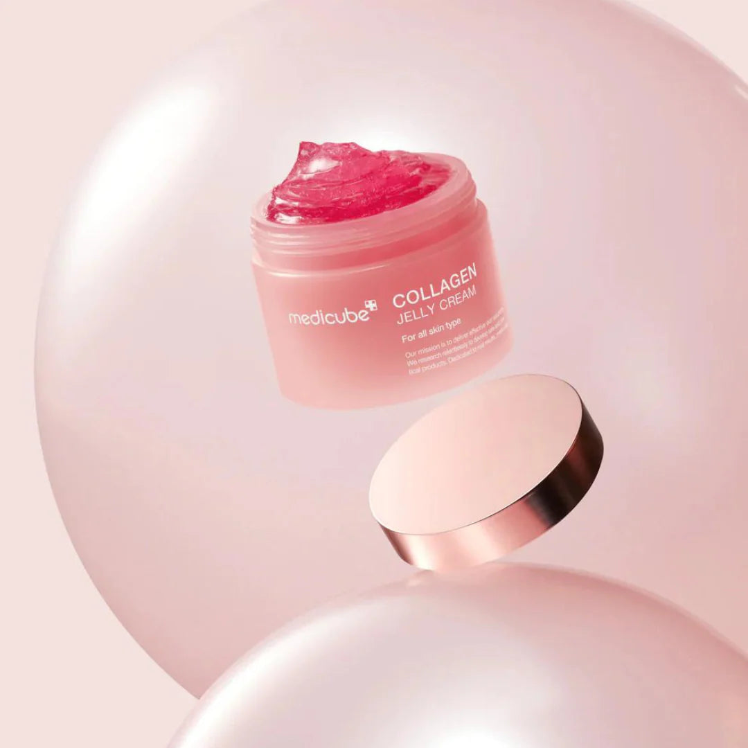 Medicube Jelly Cream – Professional-grade "Topical Collagen Scaffold &amp; 24-Hour Mirror-Skin Glaze" for securing an immaculate "Glass Skin" bounce, shop at Atelier De Glow UK.
