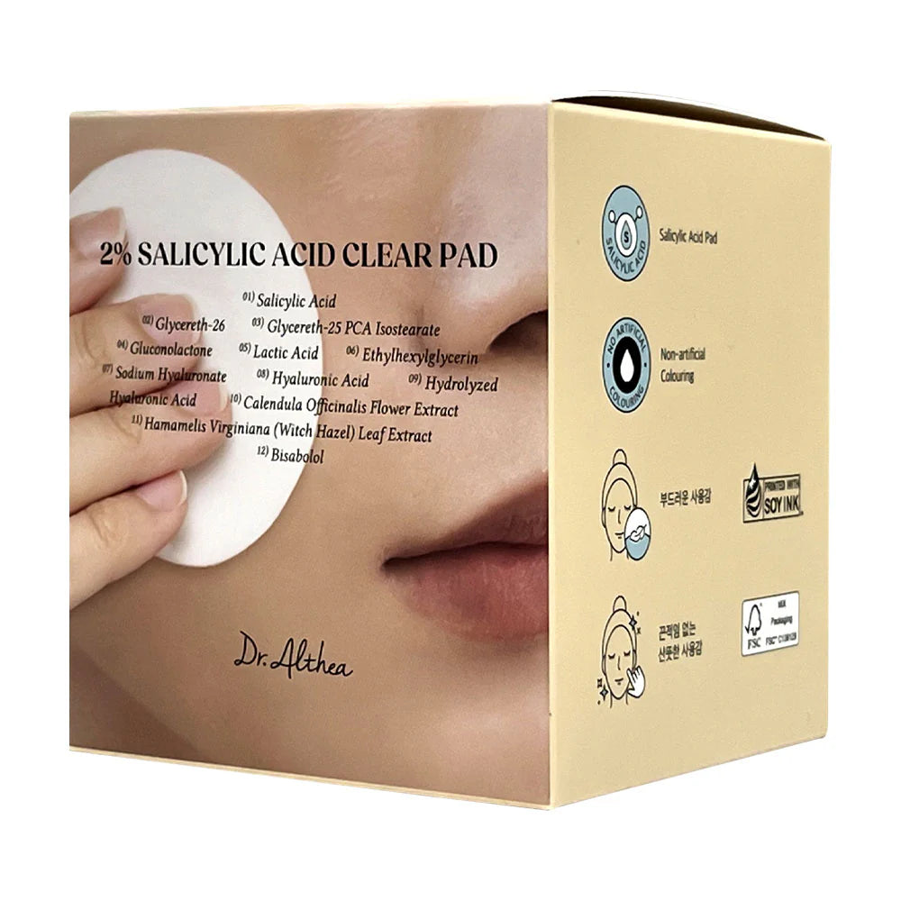 Dr. Althea clear pads for blackheads, whiteheads, and enlarged pores – Oil-control "BHA Deep Cleanse" from Atelier De Glow UK.
