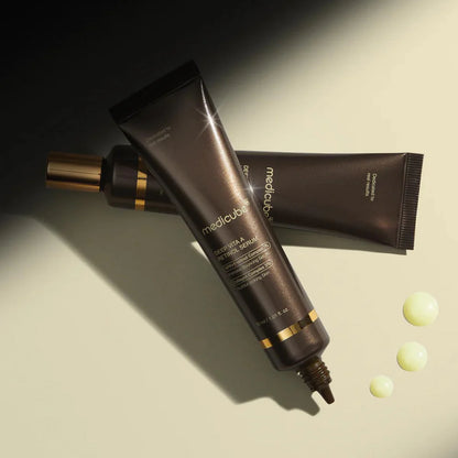 Medicube Retinol Serum for deep nasolabial creases, forehead smile lines, stretched vertical pores, and rough uneven skin texture – Age eraser from Atelier De Glow UK.