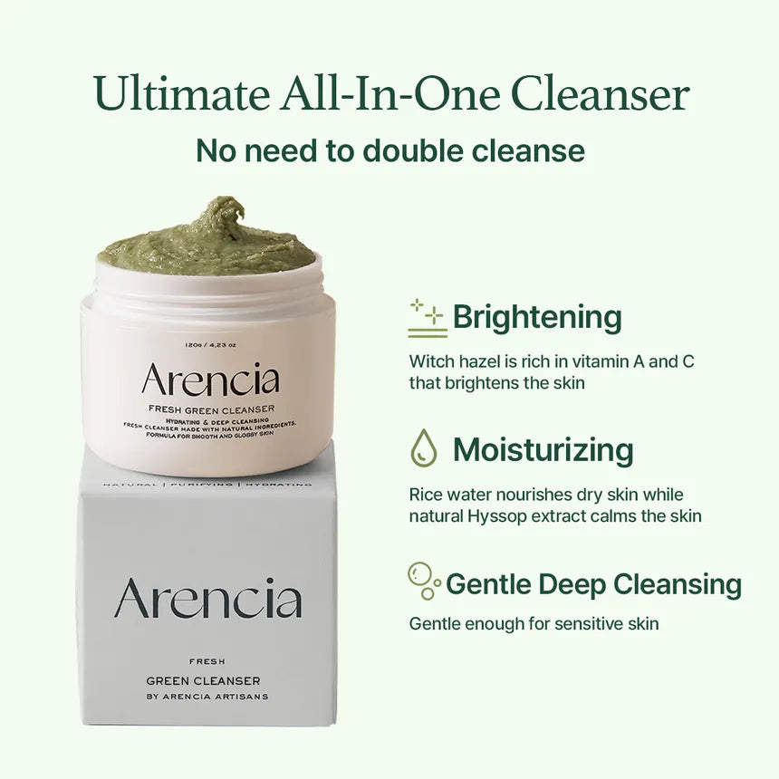 Arencia Fresh Green Mochi Cleanser 120g