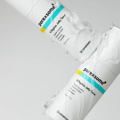 Dr.nineteen V.Peptox toner for sagging pores, loss of firmness, and "V-line" contouring – Lifting Korean jelly toner from Atelier De Glow UK.
