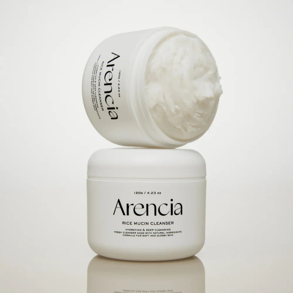 Arencia Rice Mucin Cleanser for dullness and AC-dehydration in Dubai – Brightening Korean mochi-cleanser to restore skin bounce with fast delivery in UK.
