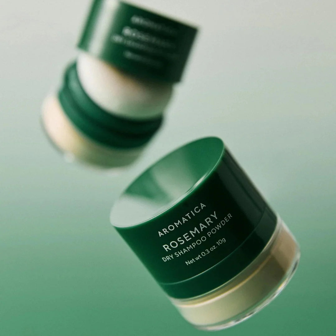 Shop Aromatica Rosemary Dry Shampoo at Atelier De Glow UK. Revive hair with organic K-Beauty scalp care. Natural, non-aerosol &amp; vegan. Fast UK shipping!