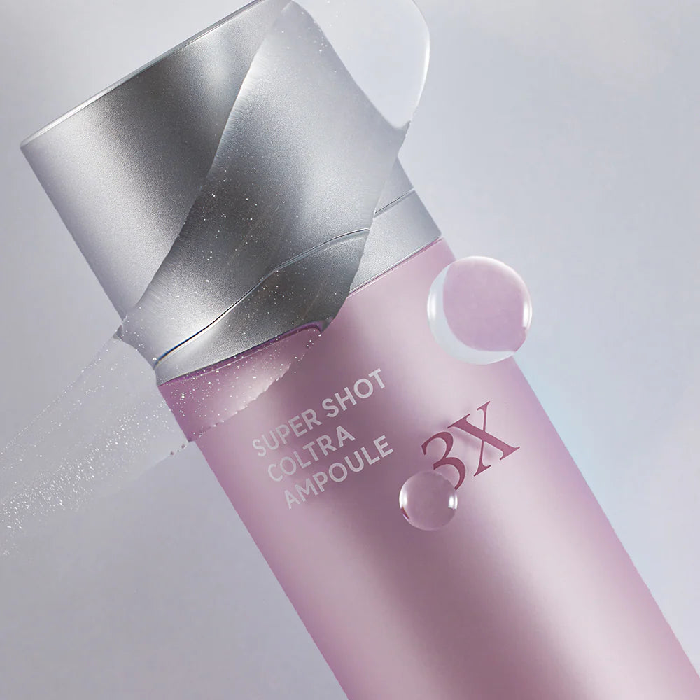 Arocell Super Shot Coltra Ampoule 3X 30ml with PLLA for facial firming, available at Atelier De Glow UK - Premium K-Beauty.