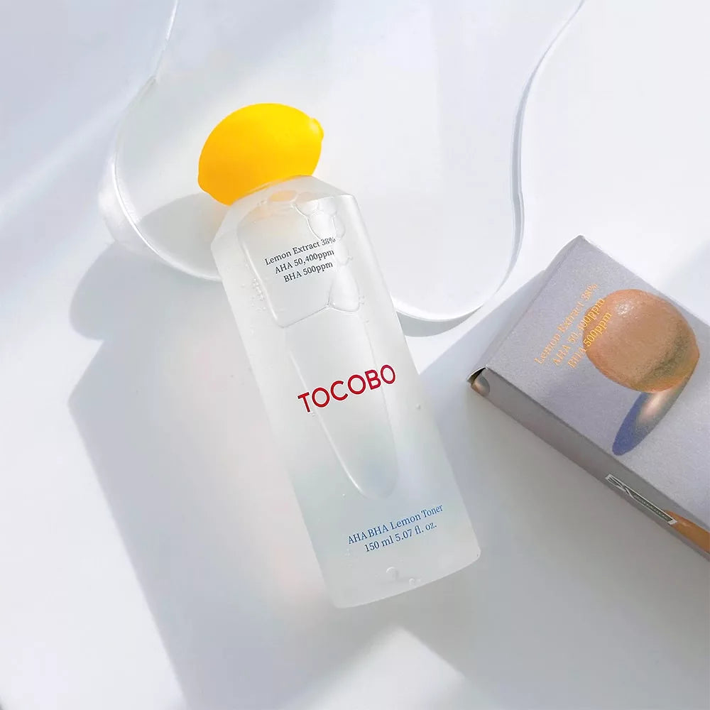 TOCOBO AHA BHA Toner – Professional-grade "Epidermal Polish Filter &amp; Sub-Dermal Sebum Vacuum" for achieving an immaculate, high-definition "Glass Skin" base, shop at Atelier De Glow UK.