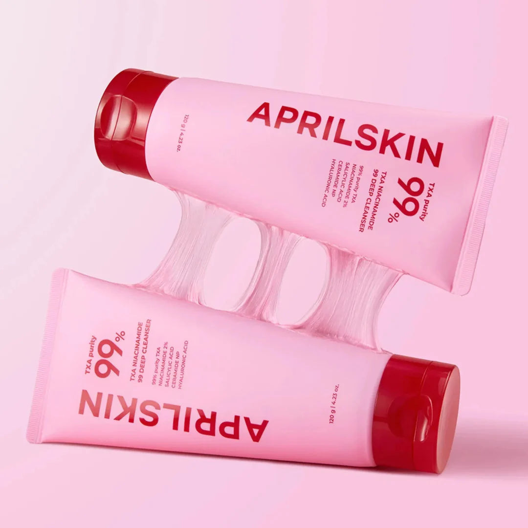 APRILSKIN TXA Cleanser – Professional-grade "Melanin Regulator" for achieving a clear, luminous, and high-definition "Glass Skin" look, shop at Atelier De Glow UK.