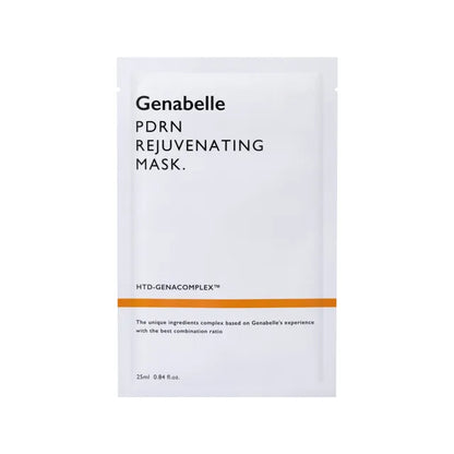 Genabelle PDRN Rejuvenating Mask – 5-pack premium clinical sheet masks formulated with 5,000 ppm Salmon DNA PDRN, HTD-GENACOMPLEX, and Tripeptide-1 available at Atelier De Glow UK.