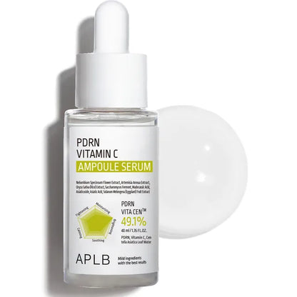 APLB PDRN Vitamin C Ampoule Serum – 40ml Korean high-potency serum with PDRN and Vitamin C for skin repair available at Atelier De Glow UK.