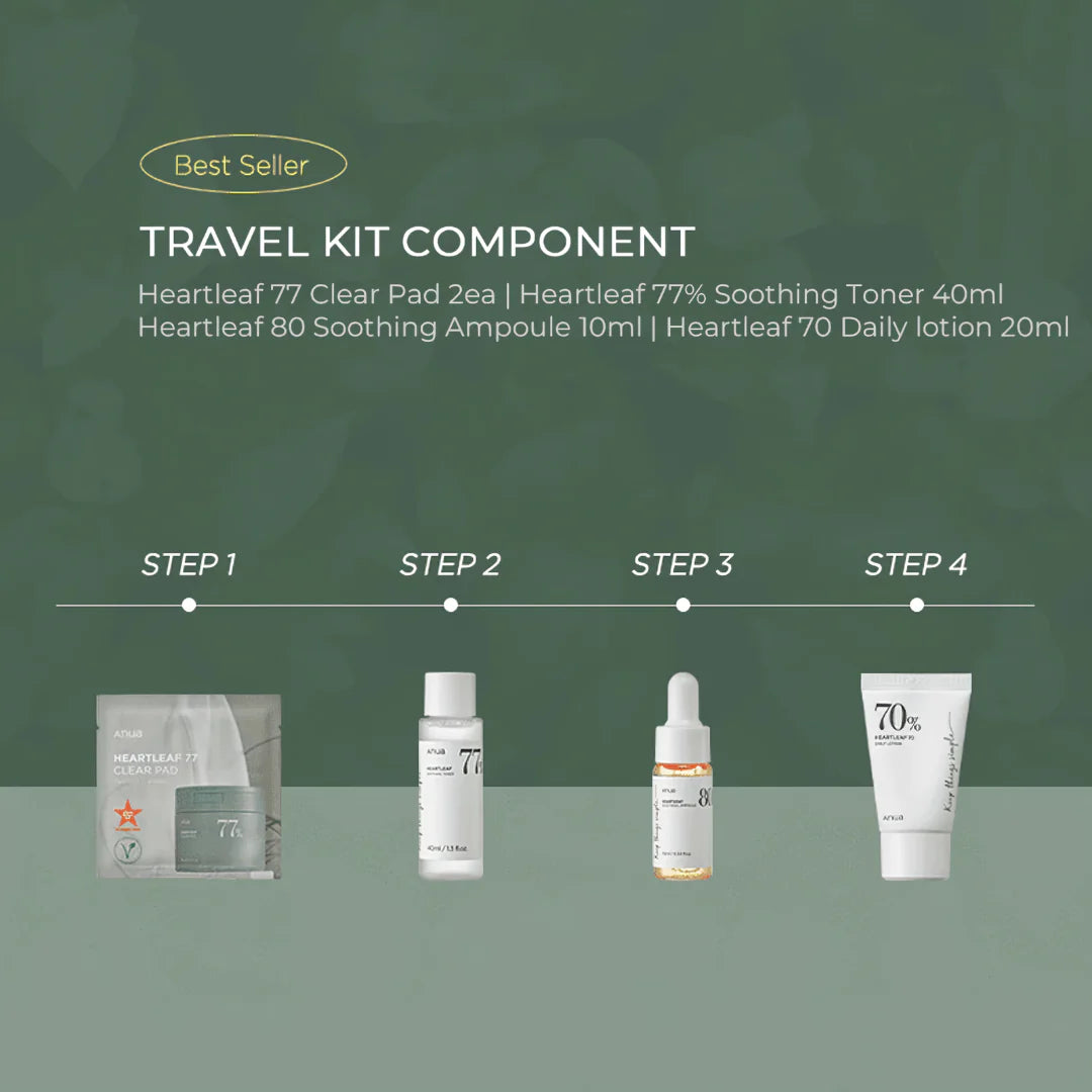 Anua Heartleaf Soothing Trial Kit - 4pcs | Atelier De Glow