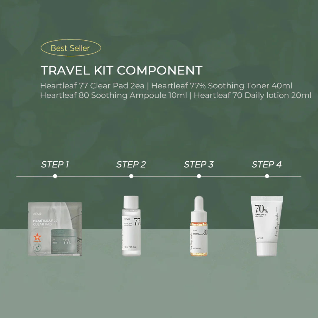 Anua - Heartleaf Soothing Trial Kit available at Atelier De Glow