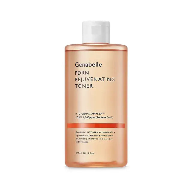 Genabelle PDRN Rejuvenating Toner – 300ml professional Korean toner featuring Salmon DNA (PDRN) for skin barrier repair available at Atelier De Glow UK.