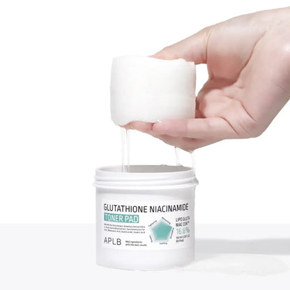 Dual-textured embossed side of APLB Glutathione Toner Pad – Exfoliating and hydrating Korean toner pads at Atelier De Glow UK.