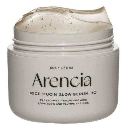 Silky, honey-like texture of Arencia Rice Mucin Serum – Fast-absorbing Korean serum for a luminous "Glass Skin" finish at Atelier De Glow UK.