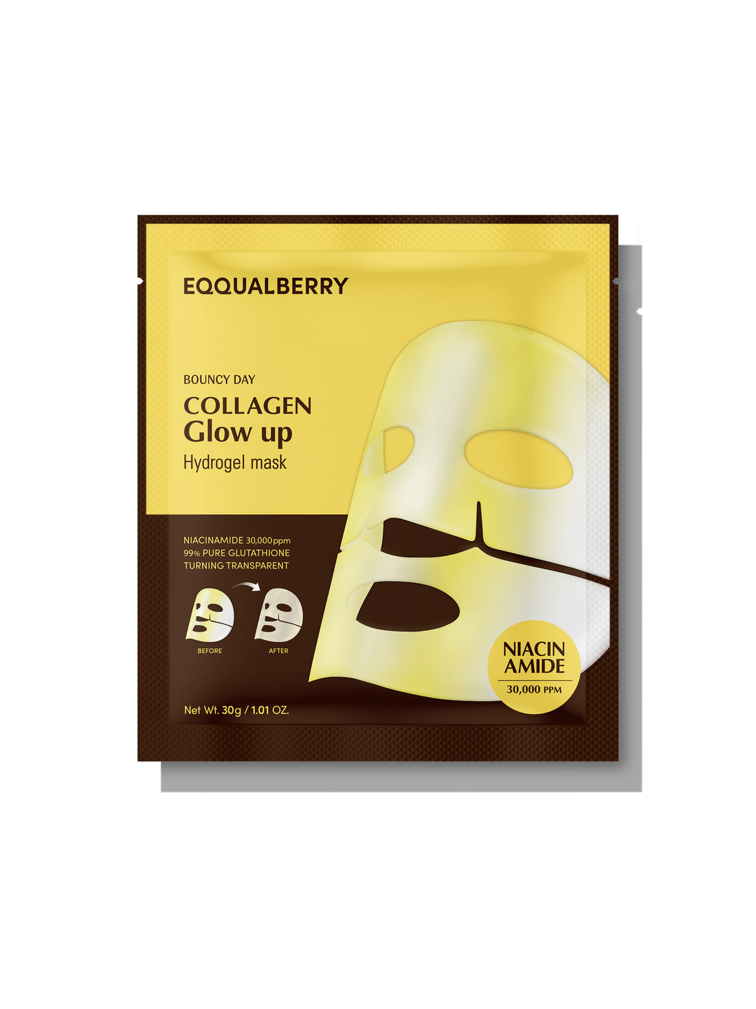 EQQUALBERRY Collagen Glow up Hydrogel Mask 1PC