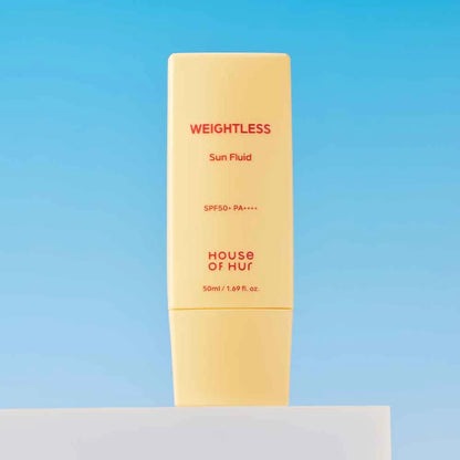 House of Hur Sun Fluid – Professional-grade "Breathable Guard" for achieving a fresh, protected, and high-definition "Glass Skin" base, shop at Atelier De Glow UK.